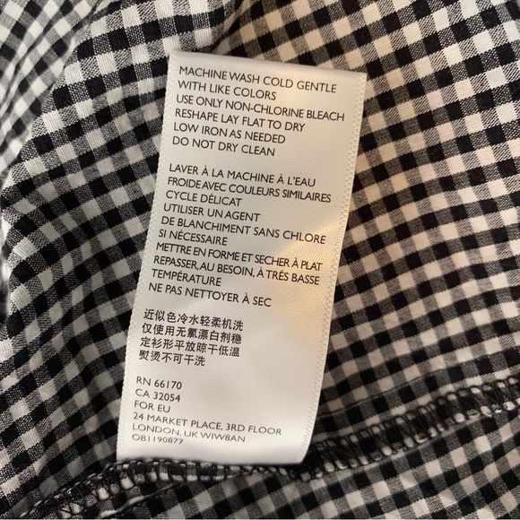 Urban Renewal Black White Gingham Plaid Mini Dress - Picture 10 of 10